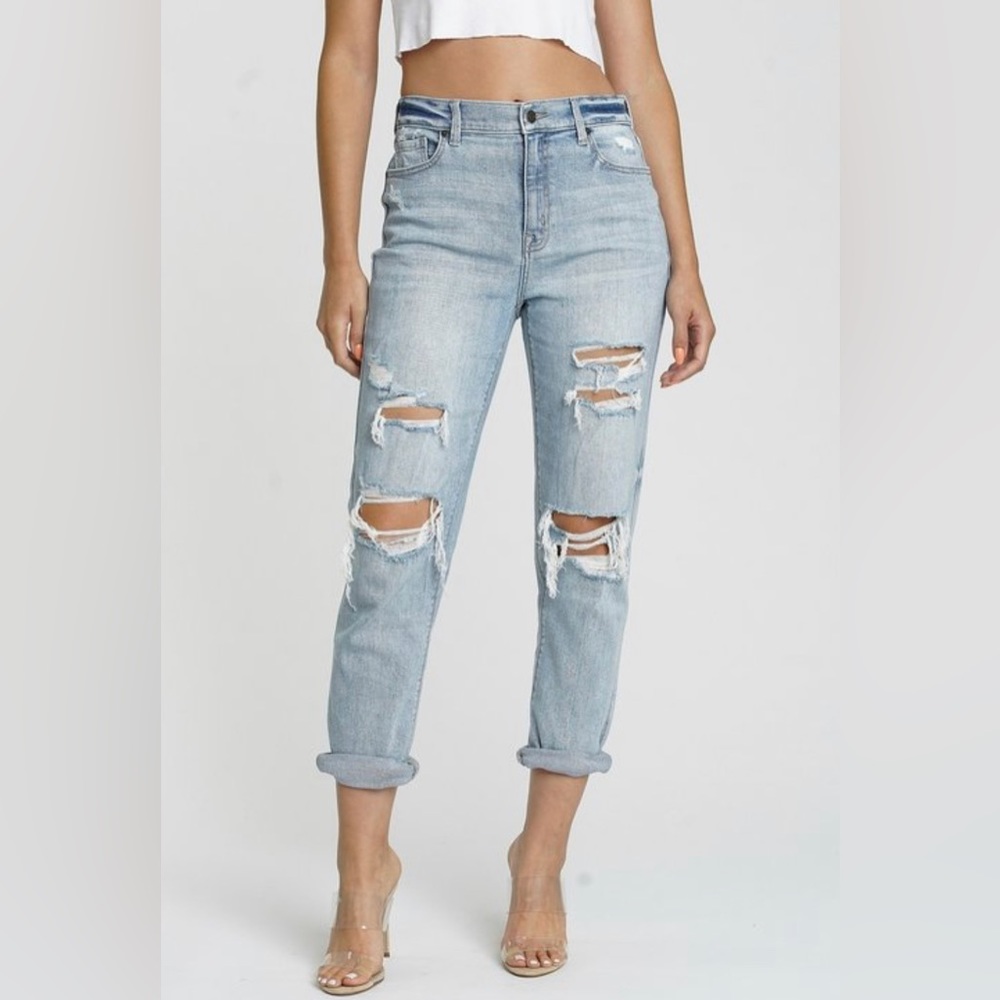 Rocky High Rise Boyfriend Jeans by Eunina